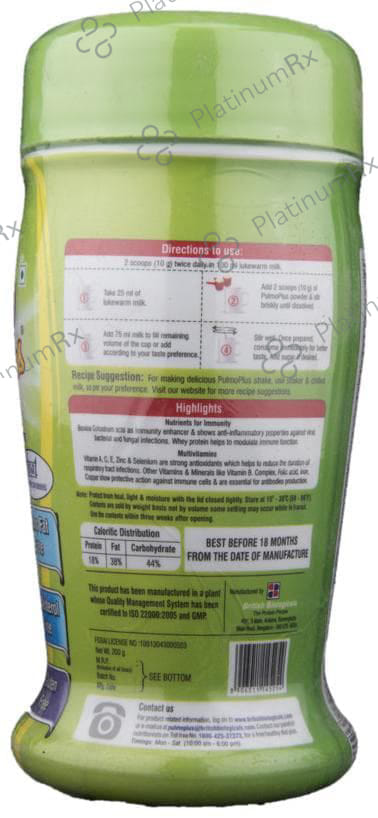 Pulmo Plus with Colostrum & Antioxidants Powder 200gm