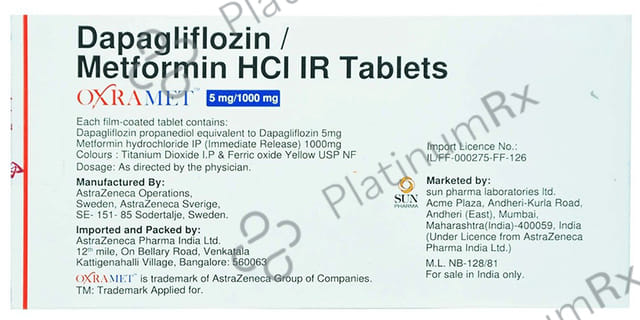 Oxramet 5/1000mg Tablet IR 14s