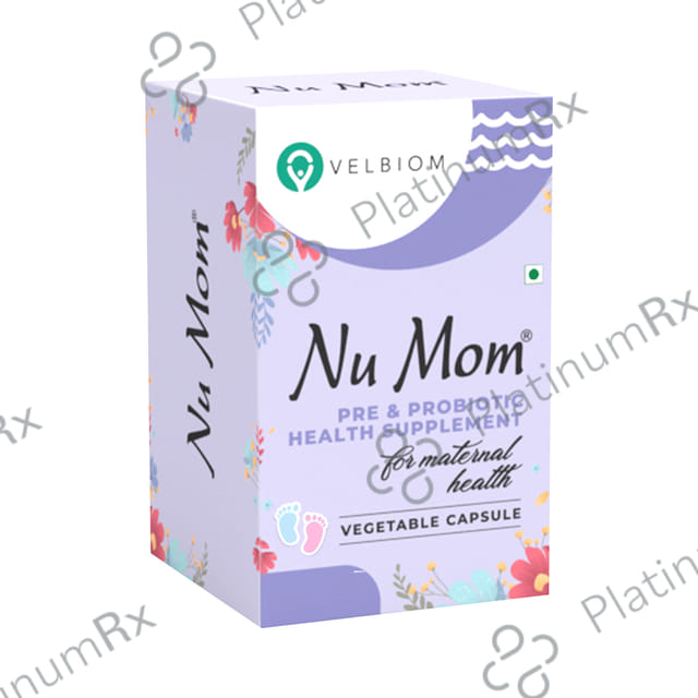 Velbiom Nu Mom Pre & Probiotic Health Supplement Vegetable Capsule for Maternal Health