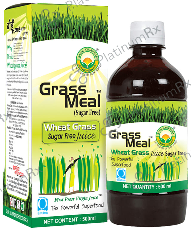 Basic Ayurveda Grass Meal Wheat Grass Juice Sugar Free 500 ml