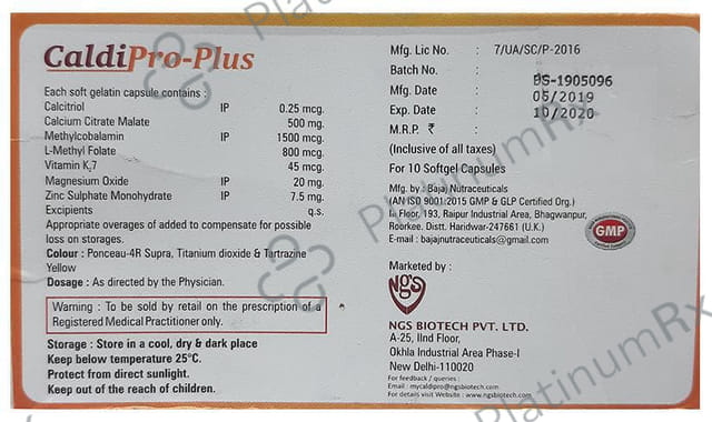 Caldipro Plus Soft Gelatin Capsule 10s