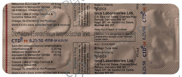 CTD M 6.25/50mg Tablet ER 10s