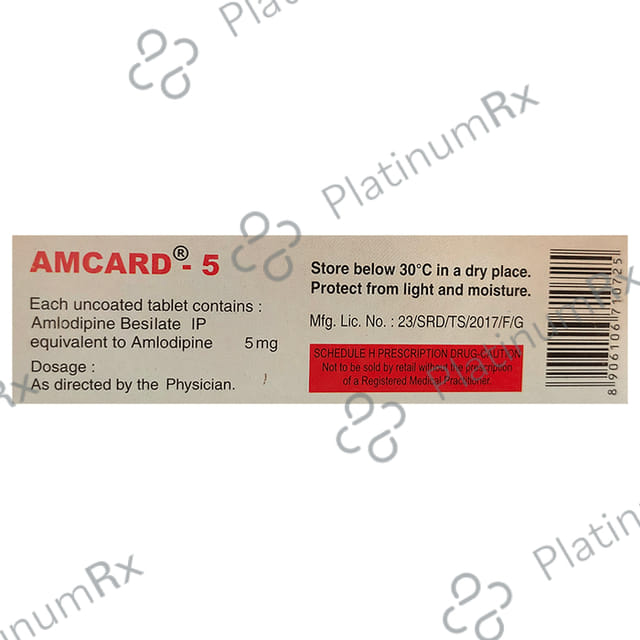 Amcard 5mg Tablet 7s