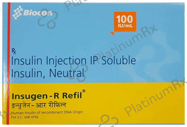 Insugen R (100 IU/ml) (1*3ml Refill Cartridge / Injection)