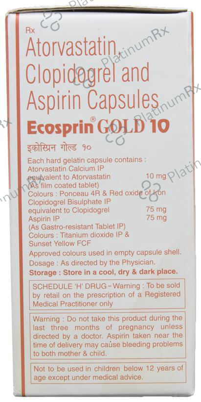 Ecosprin Gold 75/10/75mg Capsule 15s