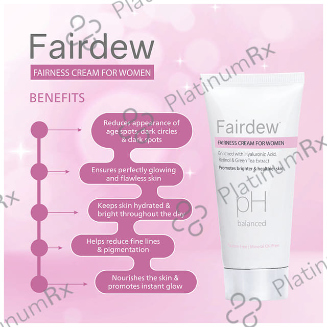 Fairdew PH Balanced Fairness Cream for Women (50gm Each) 4 Tube