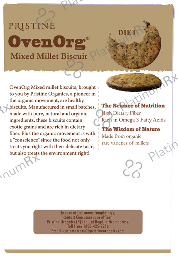 Pristine OvenOrg Organic Millet Diet Biscuit