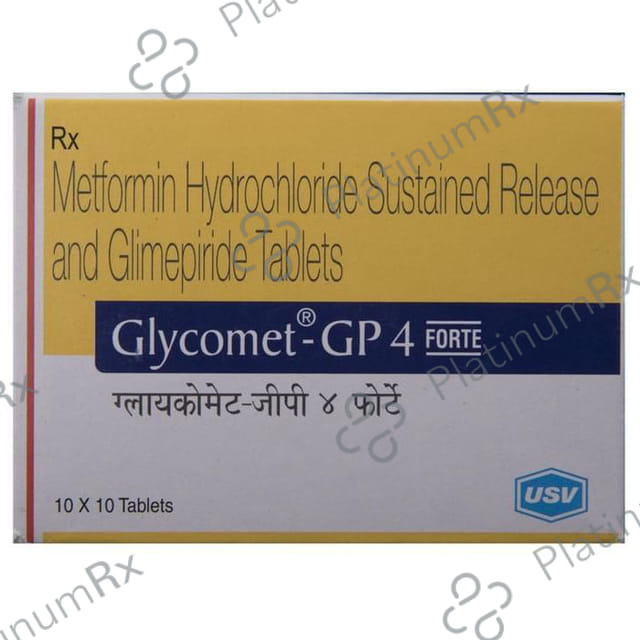 Glycomet GP 4/1000mg Forte Tablet PR 10s