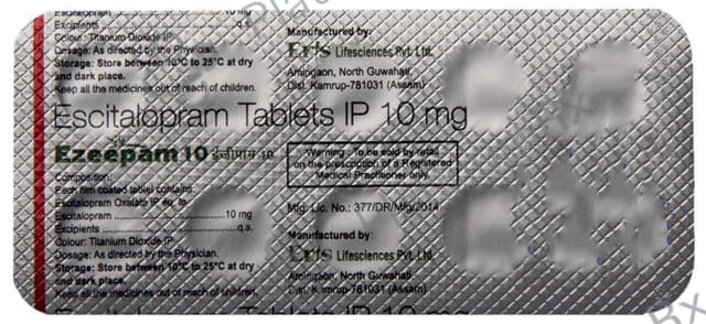 Ezeepam 10mg Tablet 10s