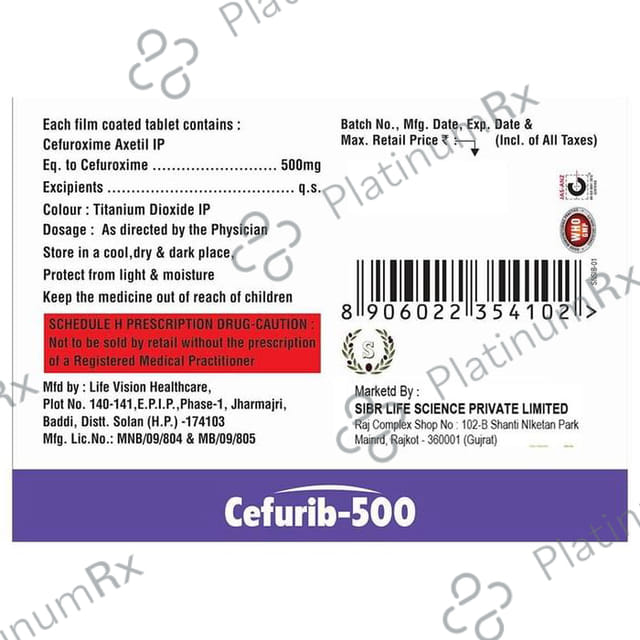 Cefurib 500mg Tablet 10s