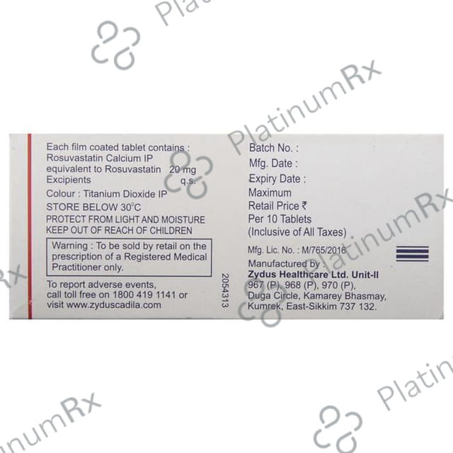 Zyrova 20mg Tablet 10s
