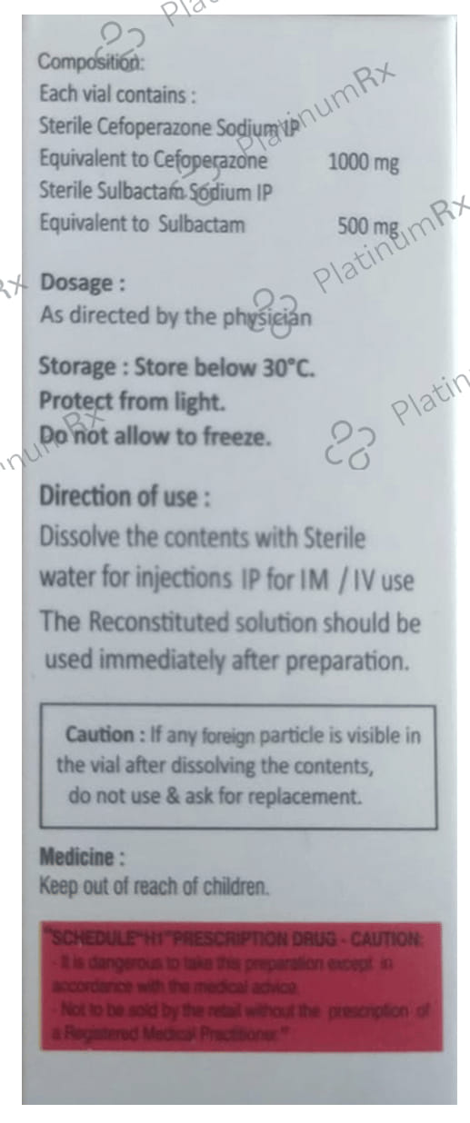 Cefopep 1000/500mg Injection 1s