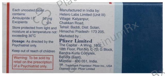 Amisant 50mg Tablet 10s