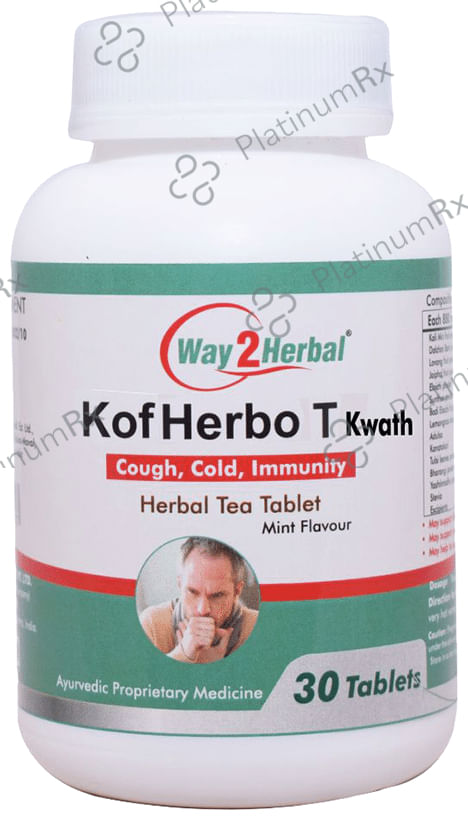 Way2Herbal Kof Herbo T Kwath Herbal Tea Tablet Mint