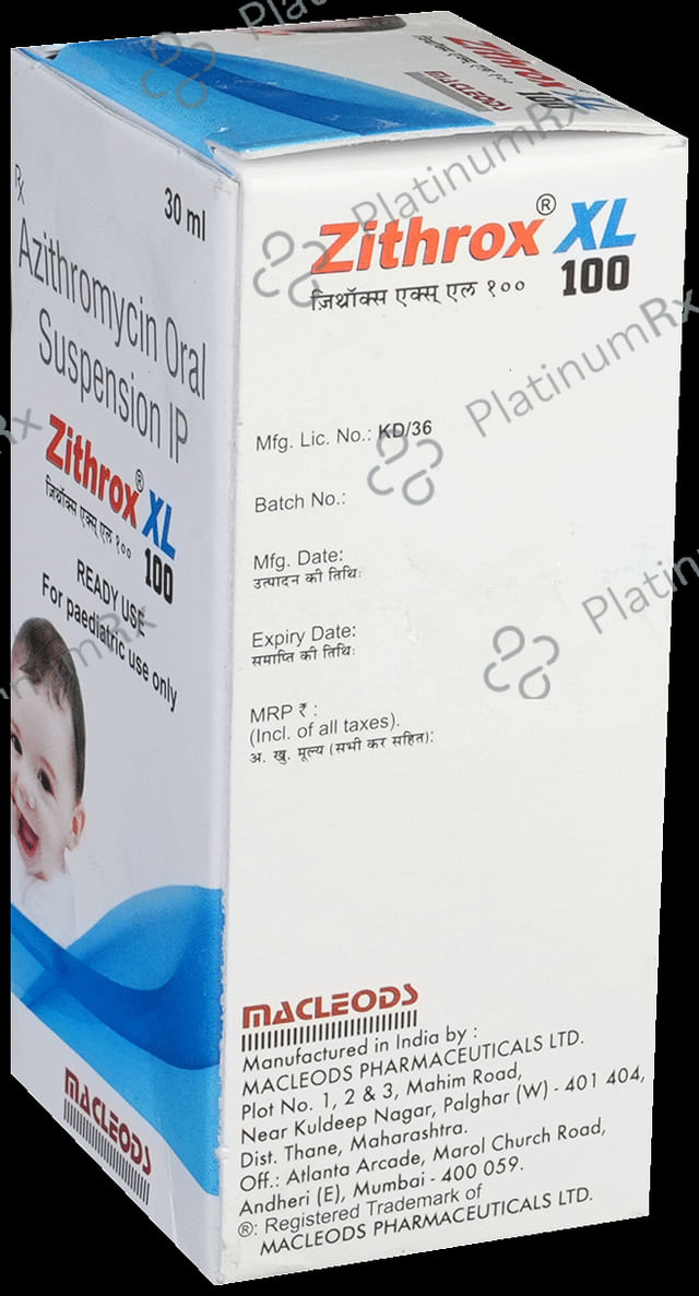 Zithrox XL 100mg Dry Syrup 30ml