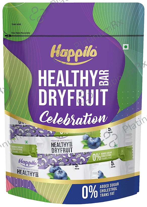 Happilo Premium Blueberries Healthy Dry Fruit Energy Bar