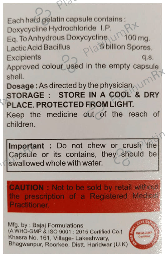 Doxpic LB 100/5B Capsule 10s