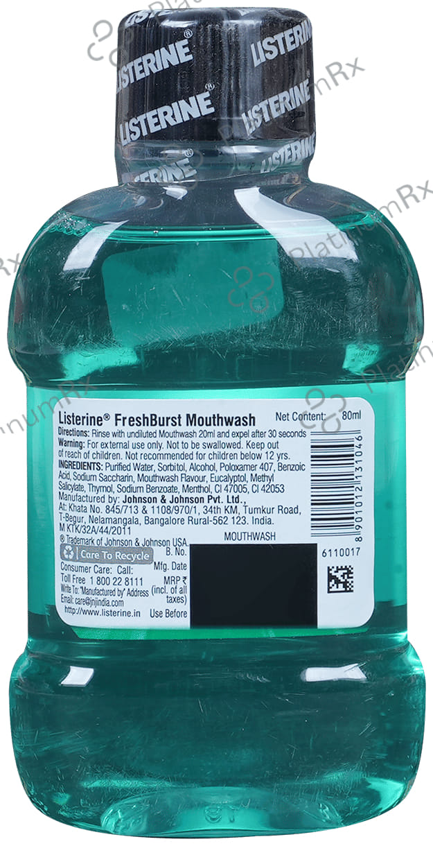 Listerine Fresh Burst Mouth Wash 80ml