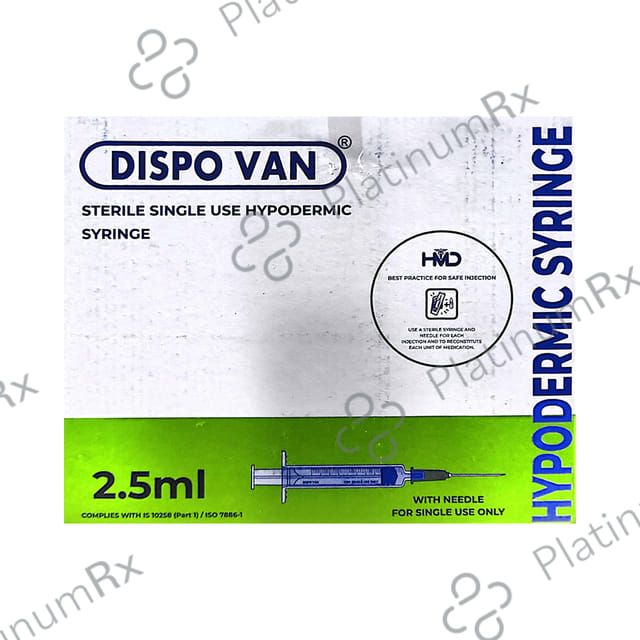 Dispovan Injection 2.5ml Syringe 24G 1s