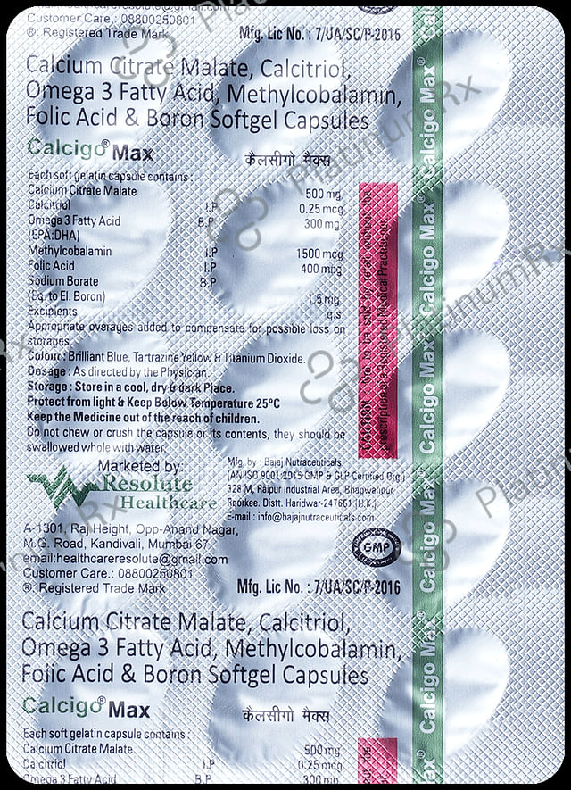 Calcigo Max Softgel Capsule 15 Soft Gelatin Capsule