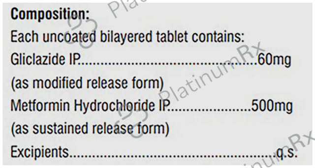 Gliclagest M OD 60/500mg Tablet SR 10s