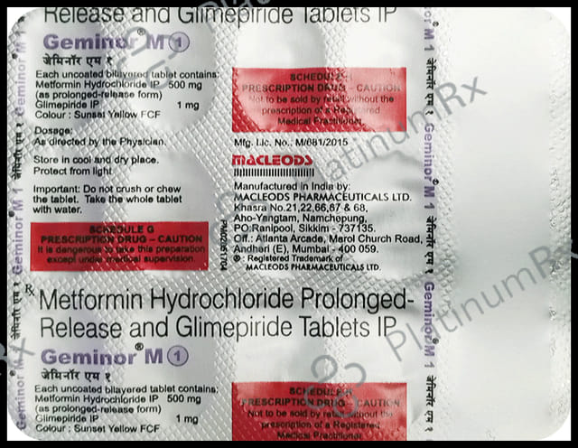 Geminor M 1/500mg Tablet PR 15s