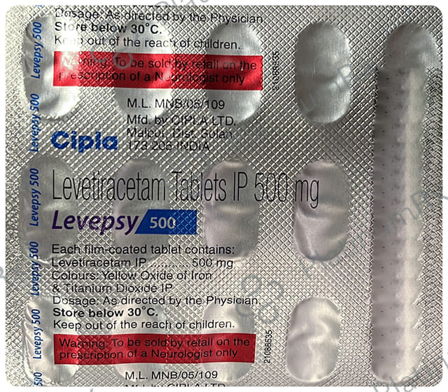 Levepsy 500mg Tablet 15s