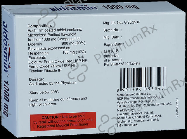 Aldosmin 1000mg Tablet 10s