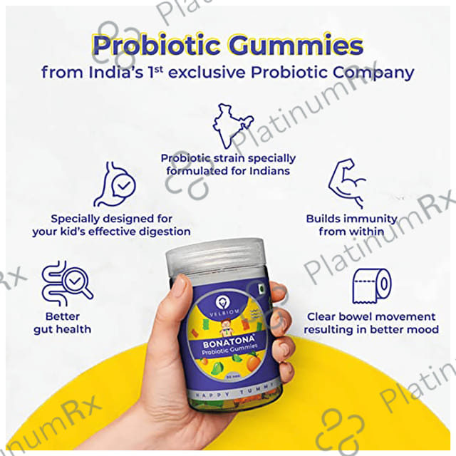 Velbiom Bonatona Probiotic Gummies Kaccha Mango x Tangy Orange