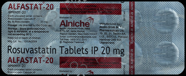 Alfastat 20mg Tablet 10s