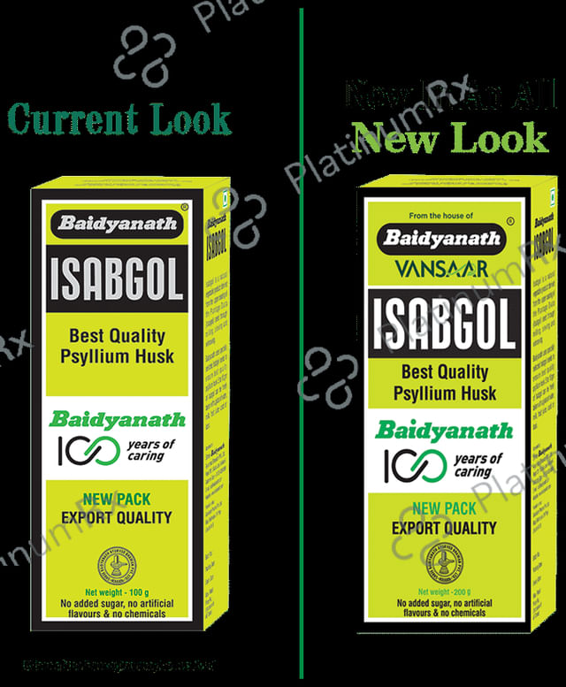 Baidyanath Vansaar Isabgol Psyllium Husk Powder - For Immunity & Constipation Relief 100 gm