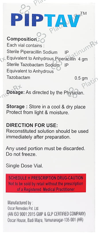 Piptav 4000mg/500mg Injection