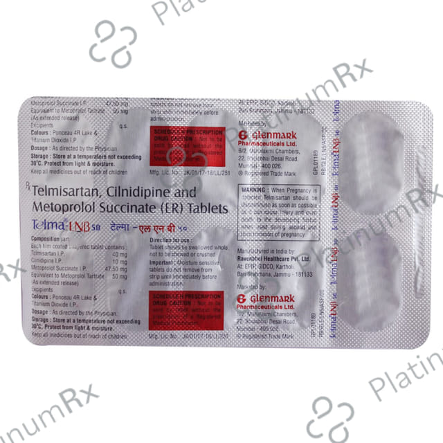 Telma LN Beta 50mg Tablet 10s