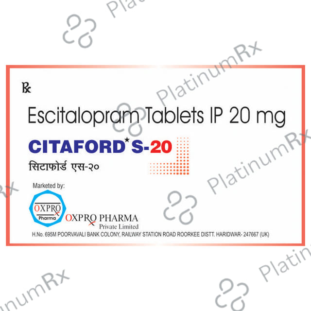 Citaford S 20mg Tablet 10s Oxpro Pharma Pvt. Ltd.