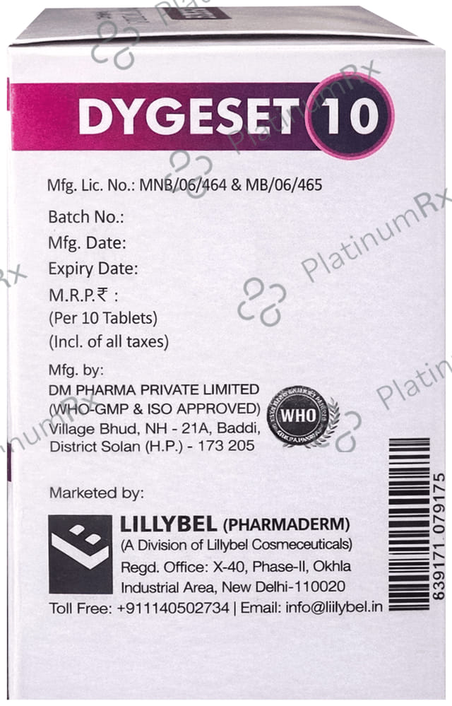 Dygeset 10mg Tablet 10s