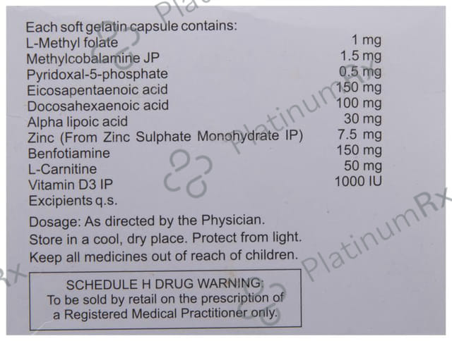 Macfolate Plus 1000/1500mcg/0.5mg Capsule 10s