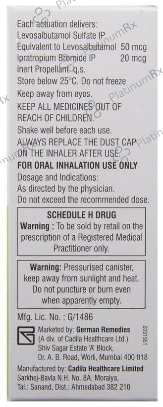 Combimist L CFC Free Inhaler 20/50mcg 200MDI