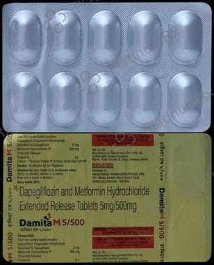 Damita M 5mg/500mg Tablet