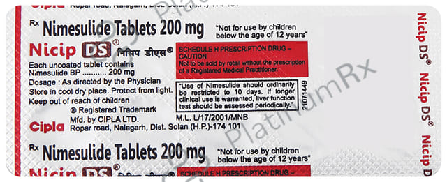 Nicip DS 200mg Tablet 10s