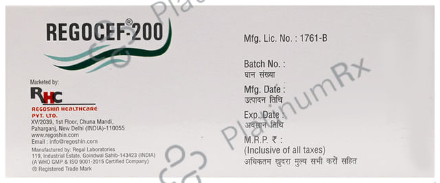 Regocef 200mg Tablet 10s