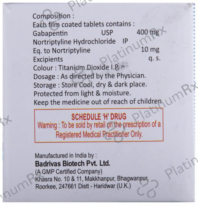 Asmygaba NT 400/10mg Tablet 10s