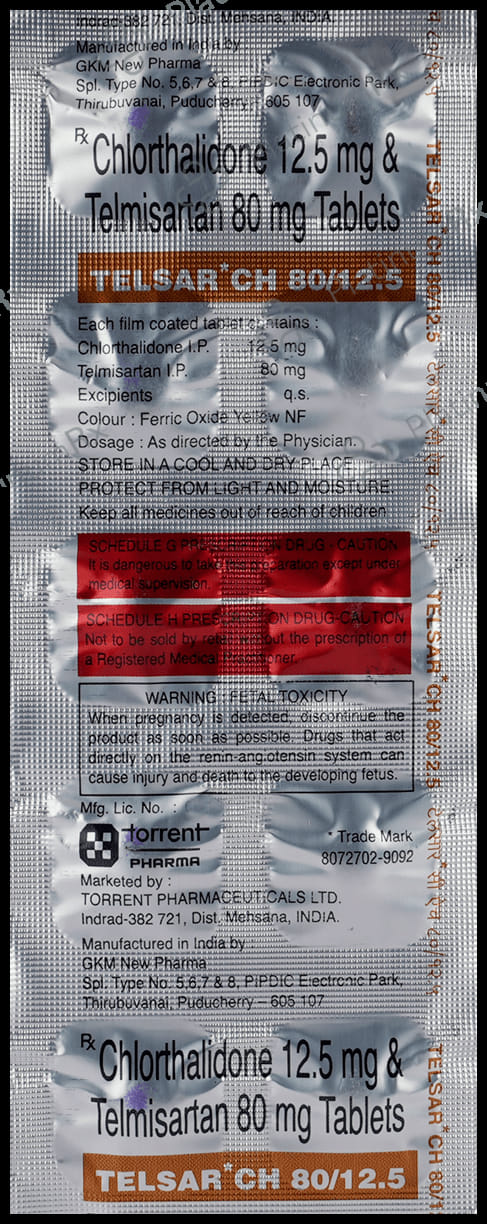 Telsar CH 80 12.5/80mg Tablet 10s