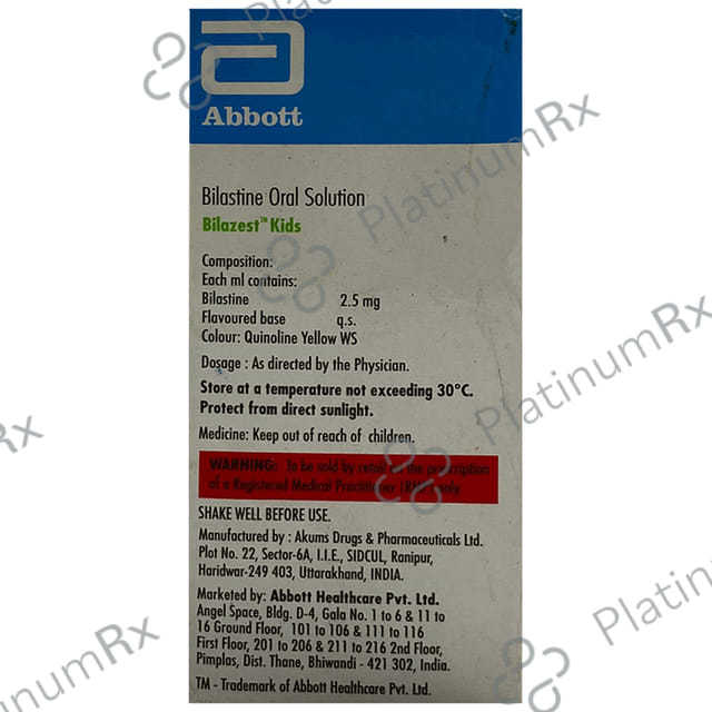 Bilazest Kids 2.5mg Oral Solution 60ml