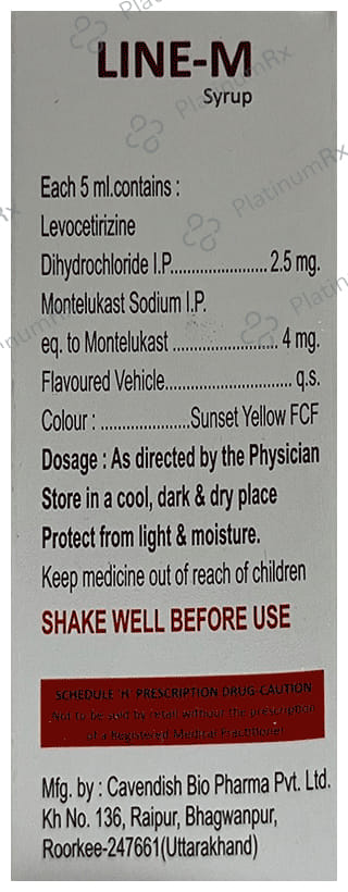 Line M 2.5/4mg Syrup 60ml