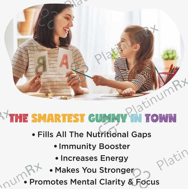 Kiddoze Calcium + Vitamin D3 Gummies Strawberry & Orange Flavour 60s