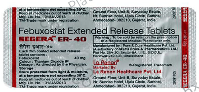 Segera ER 40mg Tablet 10s
