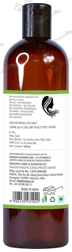 Natuur Black Shampoo Amla Reetha Shikakai Bhringraj & Methidana