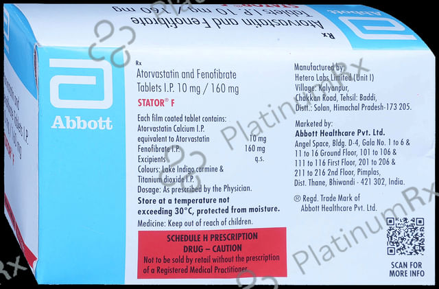 Stator F 10/160mg Tablet 15s