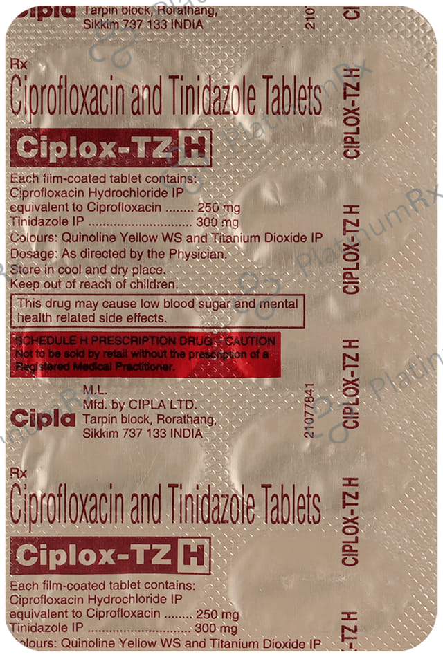 Ciplox TZ H 250/300mg Tablet 10s
