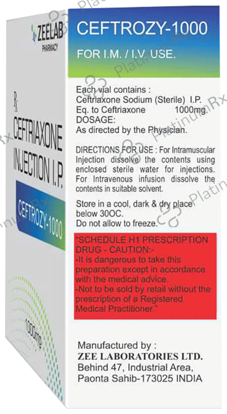 Ceftrozy 1000mg Injection 1s